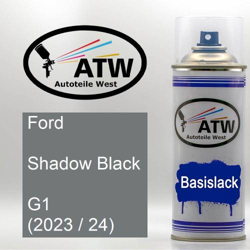 Ford, Shadow Black, G1 (2023 / 24): 400ml Sprühdose, von ATW Autoteile West.